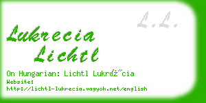 lukrecia lichtl business card